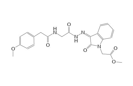 methyl {(3Z)-3-[({[(4-methoxyphenyl)acetyl]amino}acetyl)hydrazono]-2-oxo-2,3-dihydro-1H-indol-1-yl}acetate