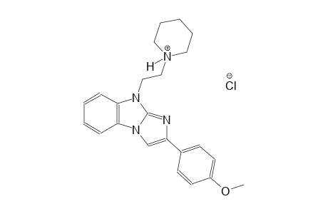1-{2-[2-(4-methoxyphenyl)-9H-imidazo[1,2-a]benzimidazol-9-yl]ethyl}piperidinium chloride