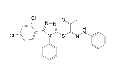 5-(2,4-dichlorophenyl)-4-phenyl-4H-1,2,4-triazol-3-yl (1E)-2-oxo-N-phenylpropanehydrazonothioate