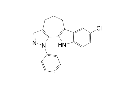 8-Chloro-1-phenyl-4,5,6,11-tetrahydropyrazolo[4',3':6,7]cyclohepta[b]indole