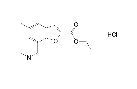 7-[(dimethylamino)methyl]-5-methyl-2-benzofurancarboxylic acid, ethyl ester, hydrochloride