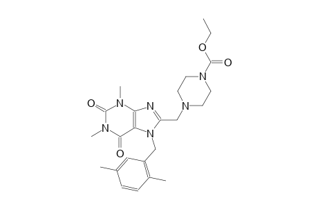 1-piperazinecarboxylic acid, 4-[[7-[(2,5-dimethylphenyl)methyl]-2,3,6,7-tetrahydro-1,3-dimethyl-2,6-dioxo-1H-purin-8-yl]methyl]-, ethyl ester