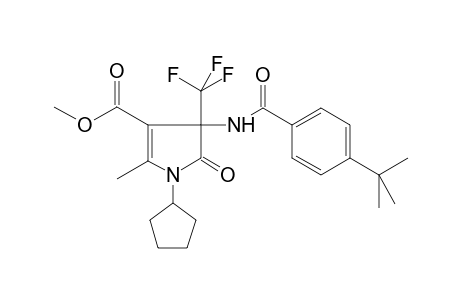 1H-Pyrrole-3-carboxylic acid, 1-cyclopentyl-4-[[4-(1,1-dimethylethyl)benzoyl]amino]-4,5-dihydro-2-methyl-5-oxo-4-(trifluoromethyl)-, methyl ester