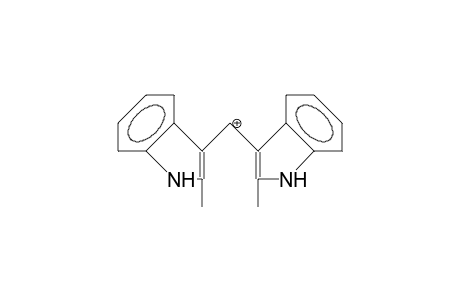 Bis(2-methyl-indol-3-yl)-methylium cation