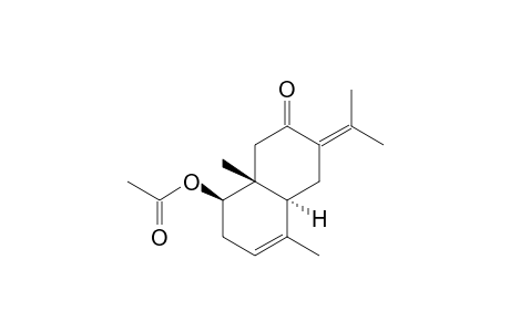 2(1H)-Naphthalenone, 8-(acetyloxy)-3,4,4a,7,8,8a-hexahydro-5,8a-dimethyl-3-(1-methylethylidene)-, (4a.alpha.,8.beta.,8a.beta.)-(.+-.)-