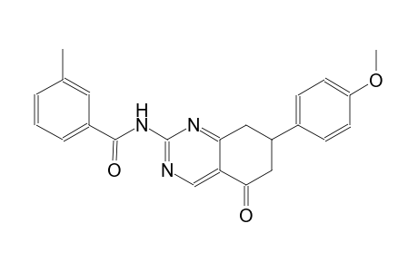 N-[7-(4-methoxyphenyl)-5-oxo-5,6,7,8-tetrahydro-2-quinazolinyl]-3-methylbenzamide