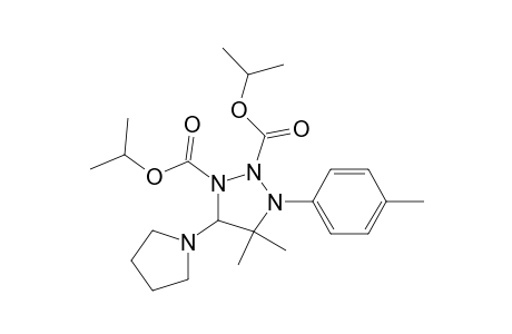 4,4-Dimethyl-3-(4-methylphenyl)-5-(1-pyrrolidinyl)triazolidine-1,2-dicarboxylic acid dipropan-2-yl ester