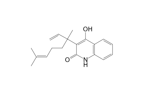 2(1H)-Quinolinone, 3-(1-ethenyl-1,5-dimethyl-4-hexenyl)-4-hydroxy-, (.+-.)-