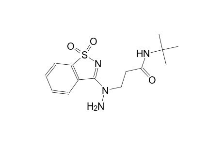 propanamide, N-(1,1-dimethylethyl)-3-[1-(1,1-dioxido-1,2-benzisothiazol-3-yl)hydrazino]-