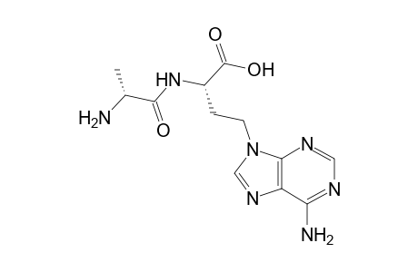 (2S)-2-[[(2R)-2-amino-1-oxopropyl]amino]-4-(6-aminopurin-9-yl)butanoic acid