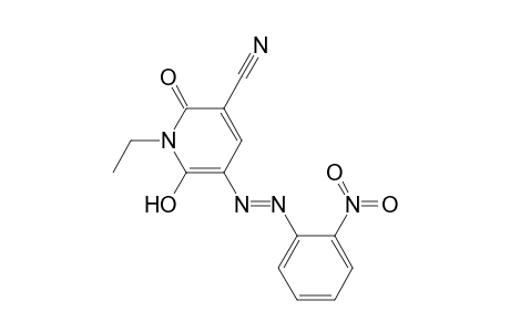 5-(2-Nitrophenylazo)-1-ethyl-3-cyano-6-hydroxypyrid-2-one