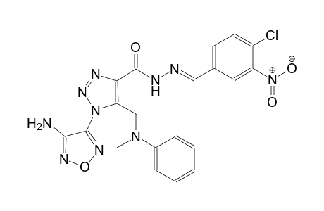 1-(4-amino-1,2,5-oxadiazol-3-yl)-N'-[(E)-(4-chloro-3-nitrophenyl)methylidene]-5-[(methylanilino)methyl]-1H-1,2,3-triazole-4-carbohydrazide