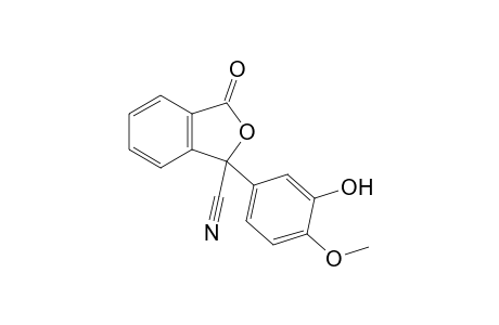 3-Cyano-3-(4-methoxy-3-hydroxyphenyl)isobenzofuran-1(3H)-one
