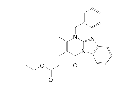 pyrimido[1,2-a]benzimidazole-3-propanoic acid, 1,4-dihydro-2-methyl-4-oxo-1-(phenylmethyl)-, ethyl ester
