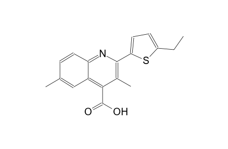 2-(5-ethyl-2-thienyl)-3,6-dimethyl-4-quinolinecarboxylic acid