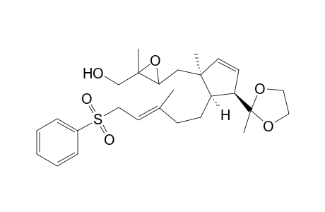 (E)-4-[(1R,4S,5R)-5-((E)-5-(Benzyenesulfonyl-3-methyl-3-pentenyl)-1-methyl-4-(2-methyl[1,3]dioxolan-2-yl)-2-cyclopentenylmethyl]-2-methyloxiranylmethanol