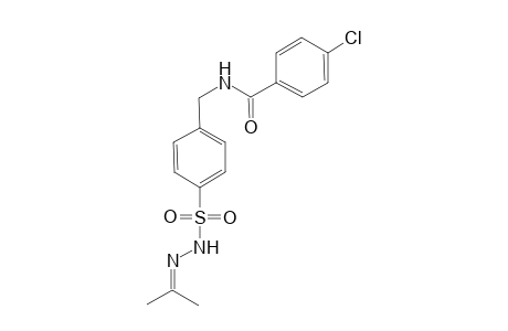 N(1)-(N-((p-chlorobenzoyl)amino)methylphenylsulphone)-N(2)-isopropylidenehydrazone