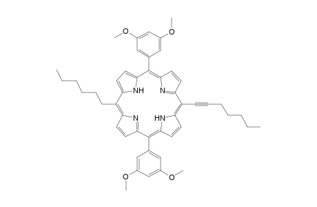 5,15-Bis(3,5-dimethoxyphenyl)-10-(hept-1-ynyl)-20-hexylporphyrin