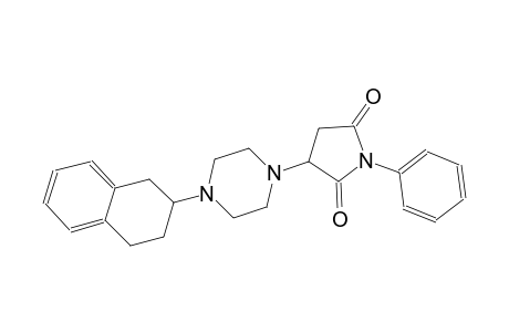 1-phenyl-3-[4-(1,2,3,4-tetrahydro-2-naphthalenyl)-1-piperazinyl]-2,5-pyrrolidinedione