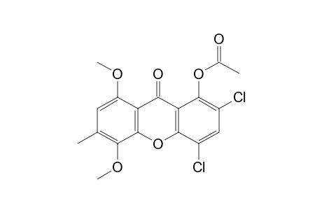 9H-Xanthen-9-one, 1-(acetyloxy)-2,4-dichloro-5,8-dimethoxy-6-methyl-