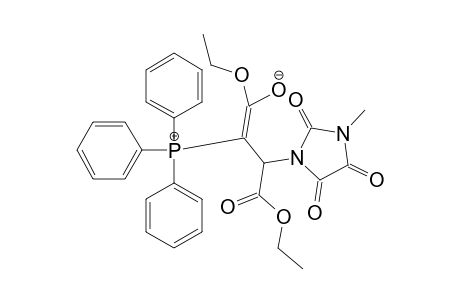 DIETHYL-2-(3-METHYL-2,4,5-TRIOXO-IMIDAZOLIN-1-YL)-3-(TRIPHENYL-PHOSPHANYLIDENE)-SUCCINATE;MAJOR-ISOMER