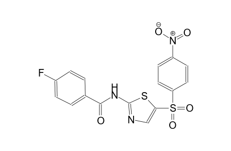 4-fluoro-N-{5-[(4-nitrophenyl)sulfonyl]-1,3-thiazol-2-yl}benzamide