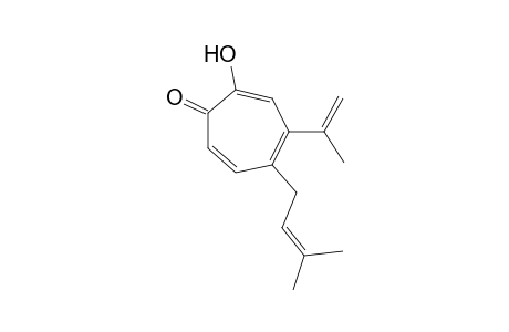 2,4,6-Cycloheptatrien-1-one, 2-hydroxy-5-(3-methyl-2-butenyl)-4-(1-methylethenyl)-