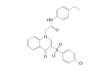 1-quinolineacetamide, 3-[(4-chlorophenyl)sulfonyl]-N-(4-ethylphenyl)-1,4-dihydro-4-oxo-