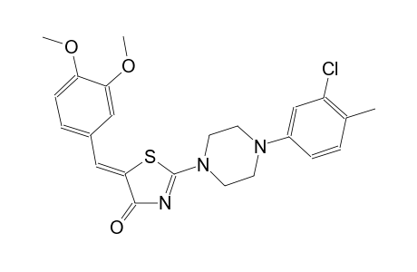 (5Z)-2-[4-(3-chloro-4-methylphenyl)-1-piperazinyl]-5-(3,4-dimethoxybenzylidene)-1,3-thiazol-4(5H)-one