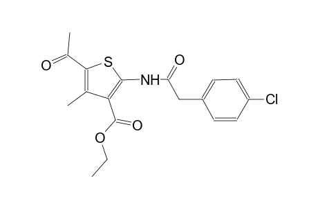 ethyl 5-acetyl-2-{[(4-chlorophenyl)acetyl]amino}-4-methyl-3-thiophenecarboxylate
