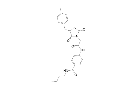 N-Butyl-4-{2-[5-(4-methylbenzylidene)-2,4-dioxothiazolidin-3-yl]acetamido}benzamide