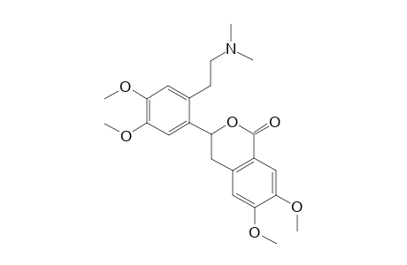 rac-3-[2'-(beta-N,N-Dimethyl-aminoethyl)-4',5'-dimethoxy-phenyl]-6,7-dimethoxy-isochroman-1-one