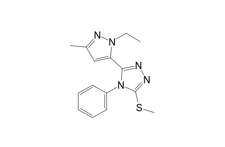 3-(1-ethyl-3-methylpyrazol-5-yl)-5-(methylthio)-4-phenyl-4H-1,2,4-triazole