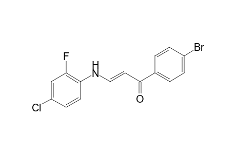 (2E)-1-(4-Bromophenyl)-3-(4-chloro-2-fluoroanilino)-2-propen-1-one