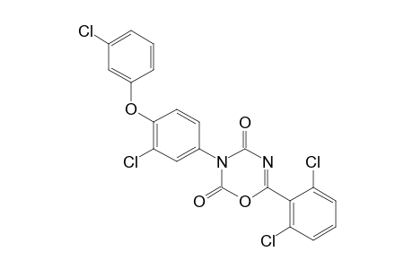 2H-1,3,5-Oxadiazine-2,4(3H)-dione, 3-[3-chloro-4-(3-chlorophenoxy)phenyl]-6-(2,6-dichlorophenyl)-