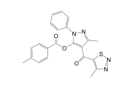 4-Methyl-5-[(1-phenyl-3-methyl-5-(4-methylphenylcarbonyloxy)pyrazol-4-yl)carbonyl]-1,2,3-thiadiazole