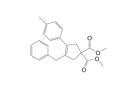3-(4-methylphenyl)-4-(phenylmethyl)cyclopent-3-ene-1,1-dicarboxylic acid dimethyl ester