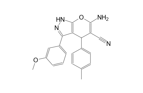 6-amino-3-(3-methoxyphenyl)-4-(4-methylphenyl)-1,4-dihydropyrano[2,3-c]pyrazole-5-carbonitrile