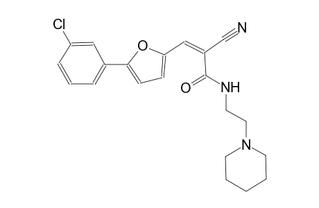 (2Z)-3-[5-(3-chlorophenyl)-2-furyl]-2-cyano-N-[2-(1-piperidinyl)ethyl]-2-propenamide