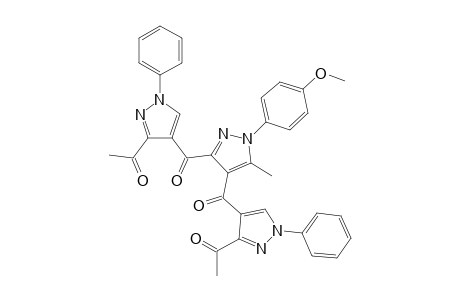 3,4-Bis-(1-phenyl-3-acetyl-pyrazol-4-carbonyl)-5-methyl-1-(p-methoxyphenyl)-pyrazole