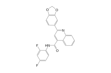 2-(1,3-benzodioxol-5-yl)-N-(2,4-difluorophenyl)-4-quinolinecarboxamide