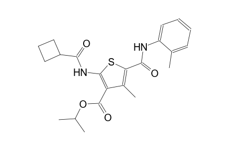 isopropyl 2-[(cyclobutylcarbonyl)amino]-4-methyl-5-(2-toluidinocarbonyl)-3-thiophenecarboxylate