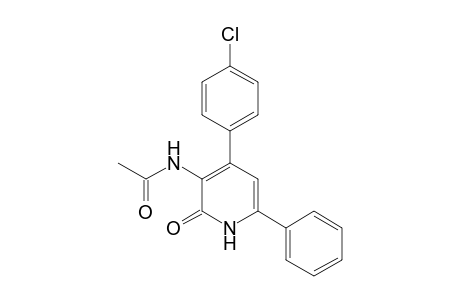 3-Acetamido-4-(4-chlorophenyl)-6-phenyl-2(1H)-pyridone