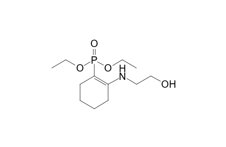 Diethyl 2-(2-hydroxyethylamino)cyclohex-1-enylphosphonate