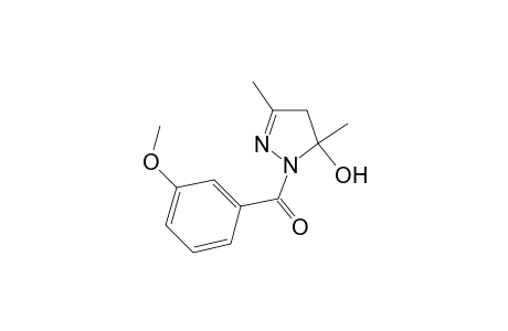 (3,5-dimethyl-5-oxidanyl-4H-pyrazol-1-yl)-(3-methoxyphenyl)methanone