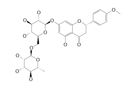 NEO;(2S)-NEOPONCIRIN;(2S)-5-HYDROXY-4'-METHOXY-FLAVANONE-7-O-[ALPHA-L-RHAMNOPYRANOSYL-(1->6)-BETA-D-GLUCOPYRANOSIDE]