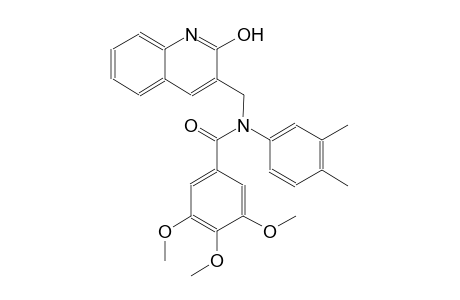 N-(3,4-dimethylphenyl)-N-[(2-hydroxy-3-quinolinyl)methyl]-3,4,5-trimethoxybenzamide