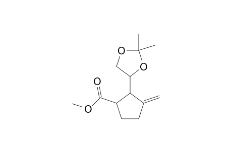 1,3-Dioxolane, 2,2-dimethyl-4-(2-carbomethoxy-5-methylene-1-cyclopentyl)-,