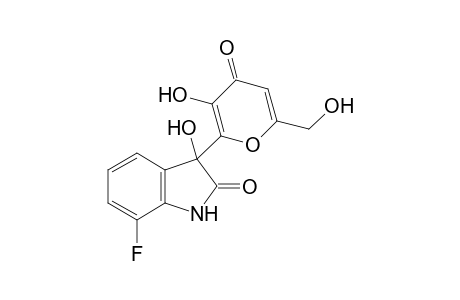 7-Fluoro-3-hydroxy-3-[3-hydroxy-6-(hydroxymethyl)-4-oxo-4H-pyran-2-yl]indolin-2-one