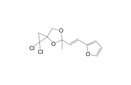 5-Methyl-5-[(E)-2-(2-furyl)ethenyl]-1,1-dichloro-4,6-dioxaspiro[2.4]heptane